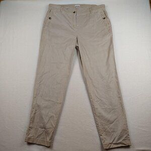 J Jill Khaki Tapered Leg Pants Womens sz 15 Beige Stretch Casual